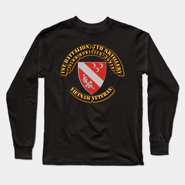 1st Battalion, 7th Artillery (105mm Howitzer, Towed) without SVC Ribbon Long Sleeve T-Shirt by twix123844